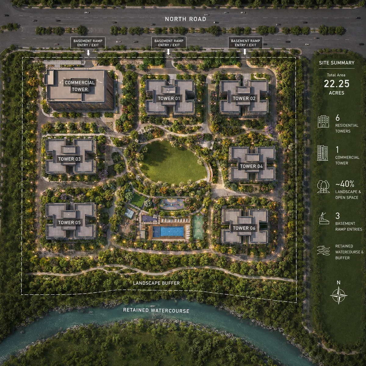 Total Environment Sarjapur master plan diagram